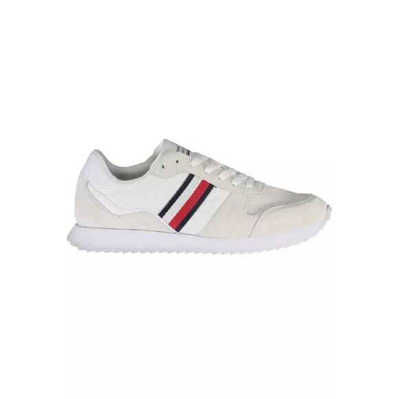 Tommy Hilfiger White Polyester Men's Sneaker